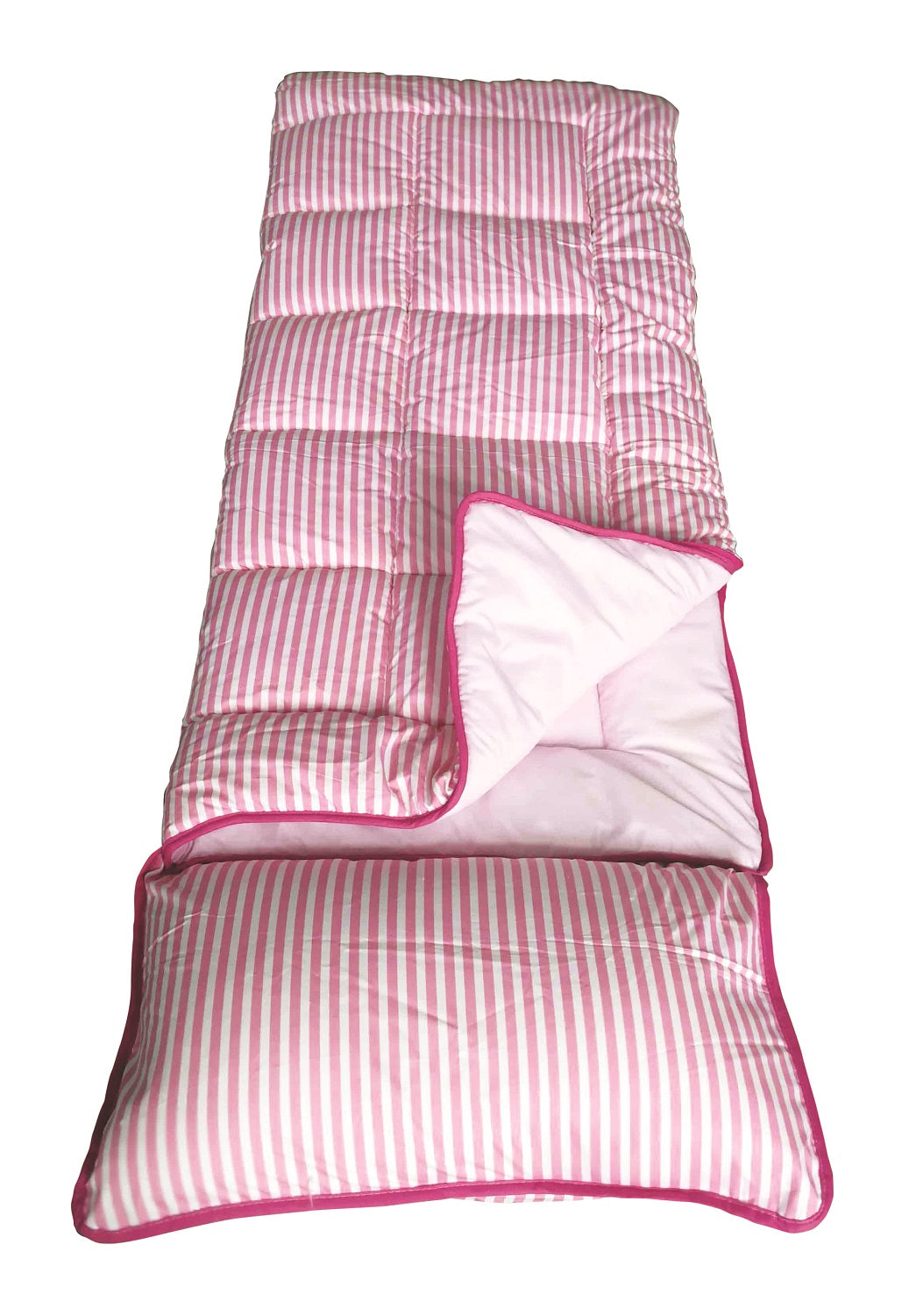 Pink Stripe - Deluxe Junior Sleeping Bag